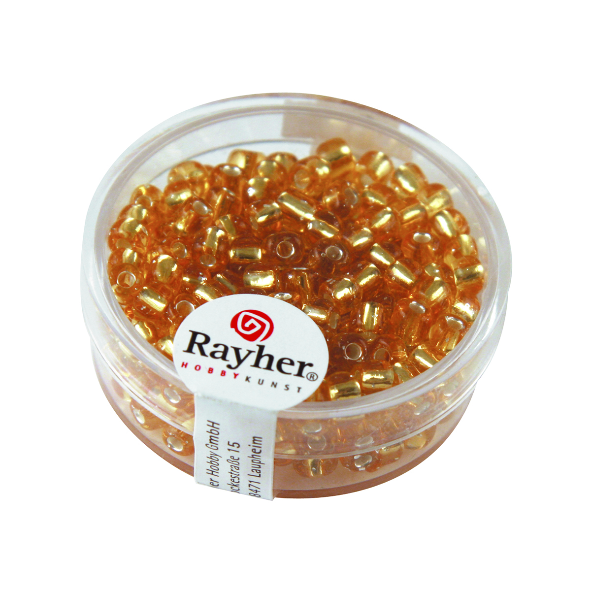 Perles de rocaille - garniture argent - 4 mm - 17 g - or