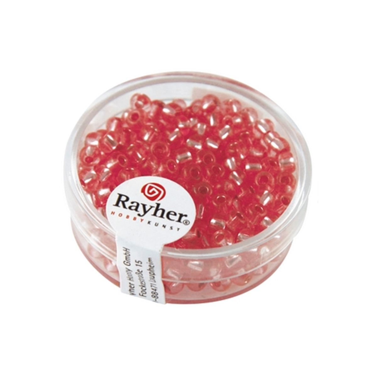 Perles de rocaille - garniture argent - 4 mm - 17 g - rose