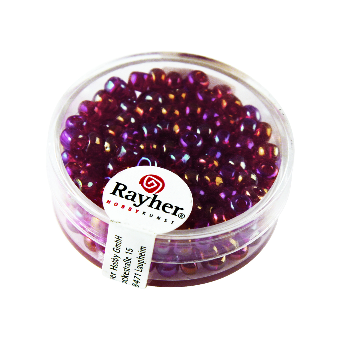 Perles de rocaille - garniture argent - 4 mm - 17 g - rouge vin