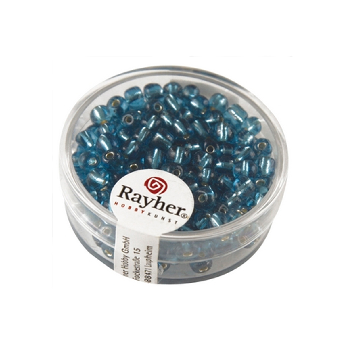 Perles de rocaille - garniture argent - 4 mm - 17 g - turquoise