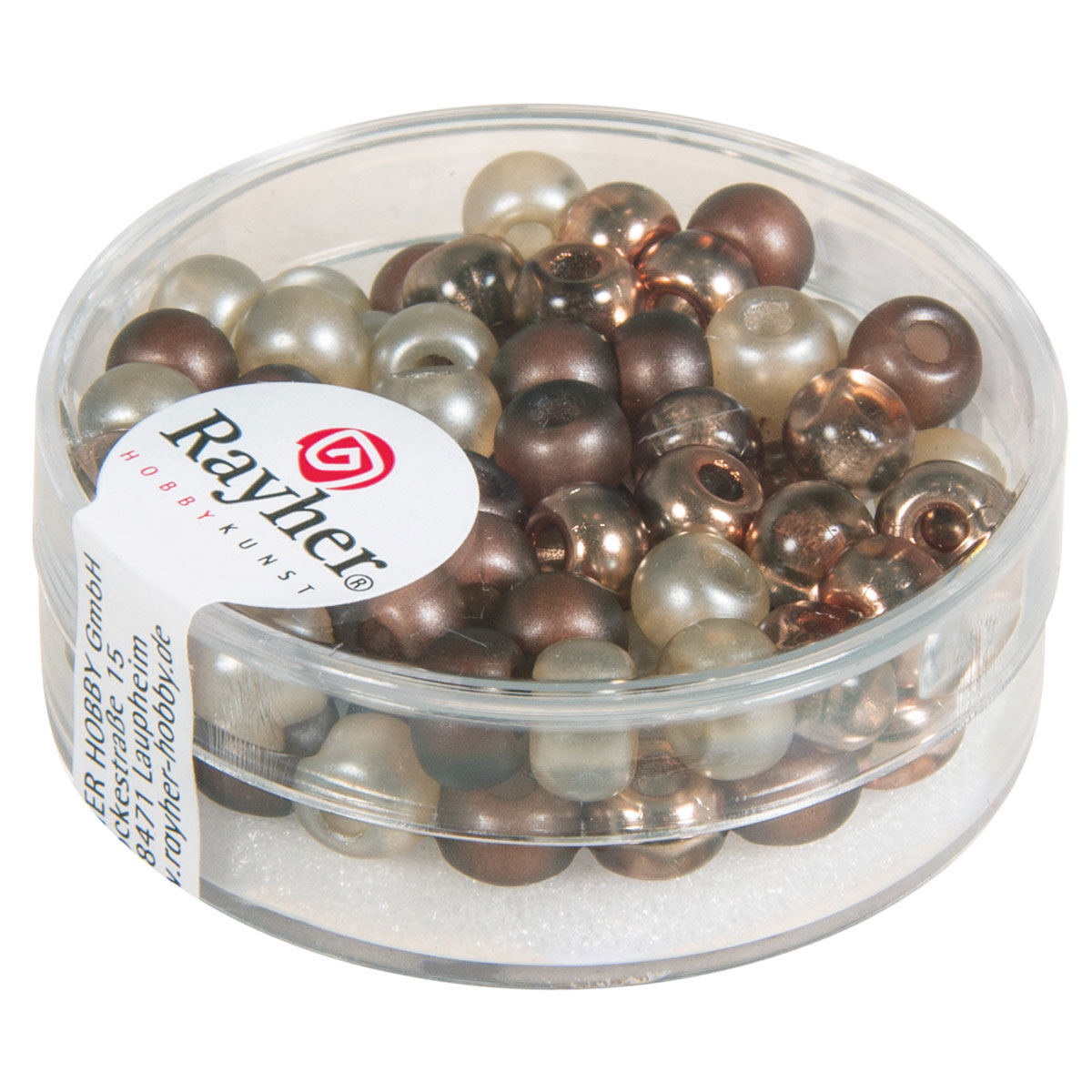 Perles de rocaille mix - grand trou - brun nude+C30E12C12:C12:C29