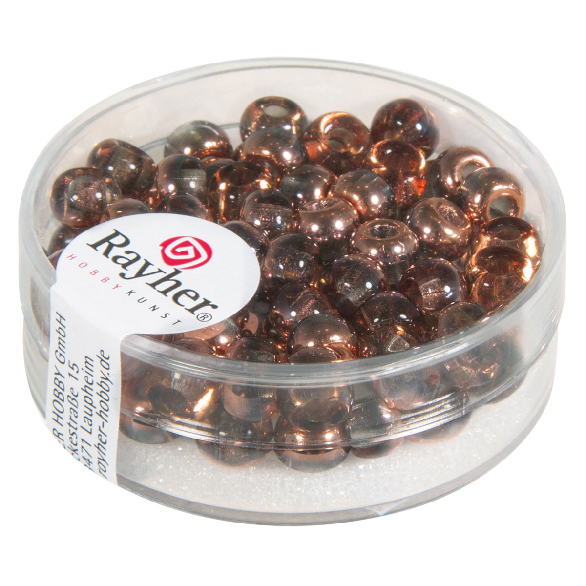 Perles de rocaille mix - grand trou - cuivre