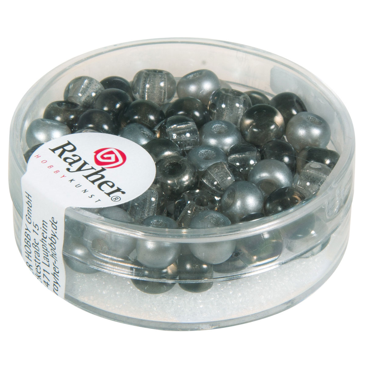 Perles de rocaille mix - grand trou - gris mat