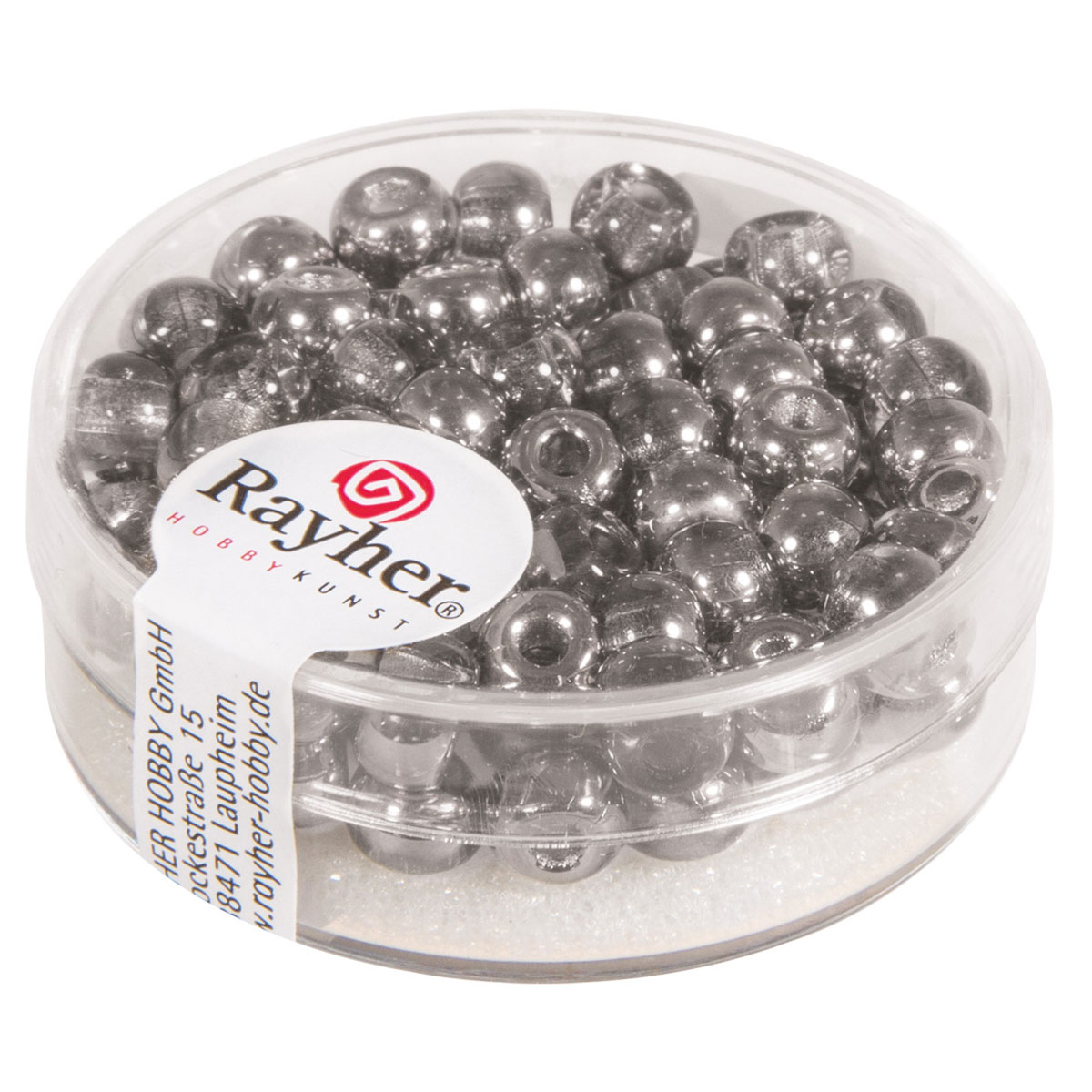 Perles de rocaille mix - grand trou - gris métal