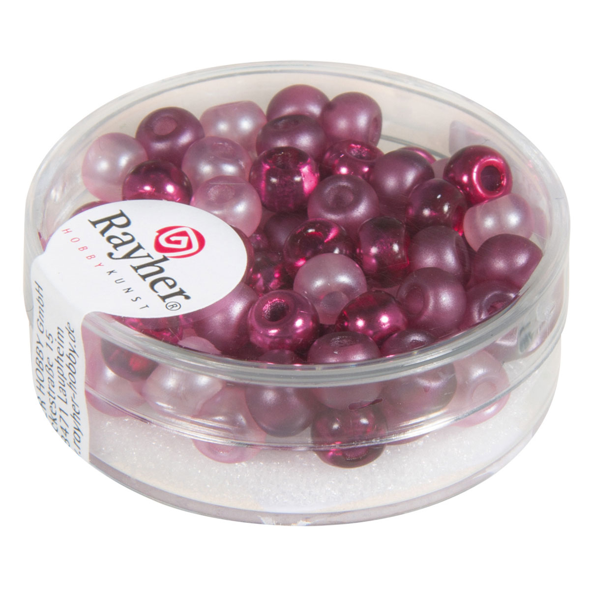 Perles de rocaille mix - grand trou - rose