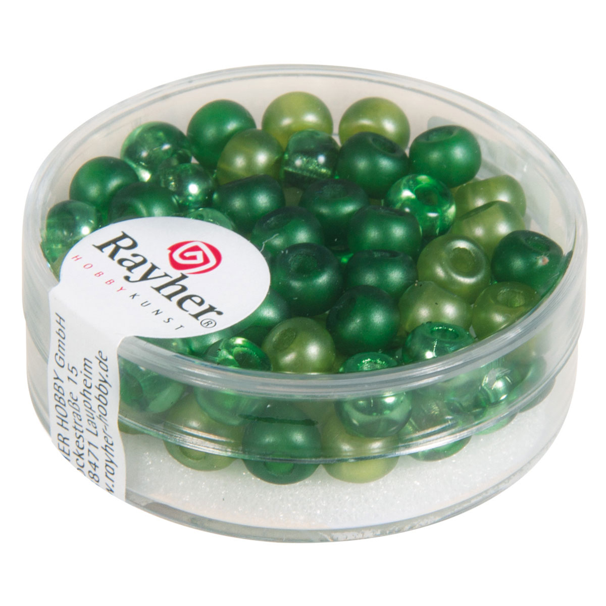 Perles de rocaille mix - grand trou - vert