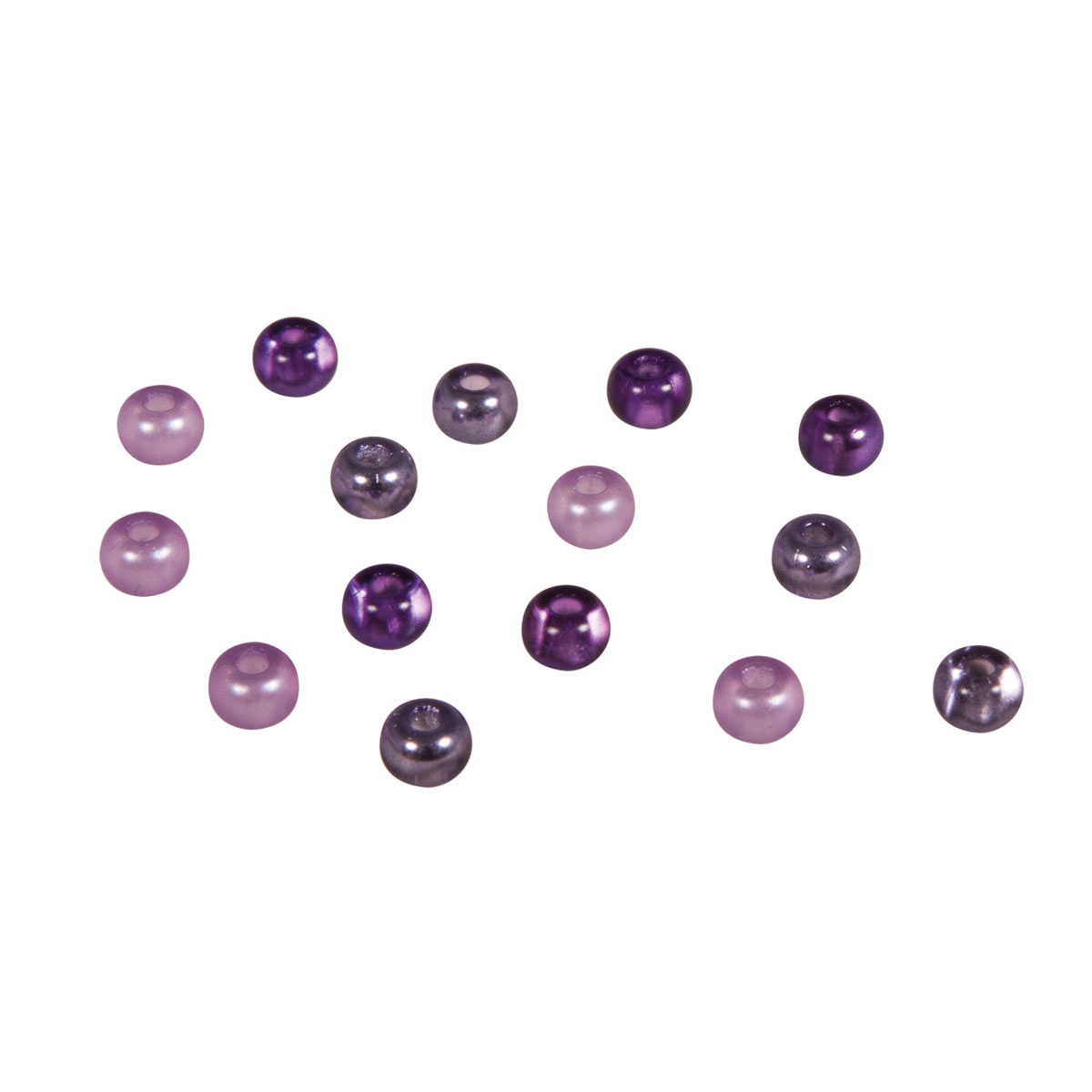 Perles de rocaille mix - grand trou - violet