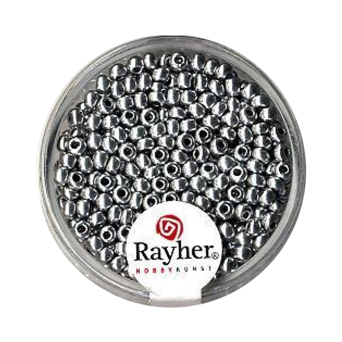 Perles de rocaille nacrées - 2.6 mm - 17 g - argent