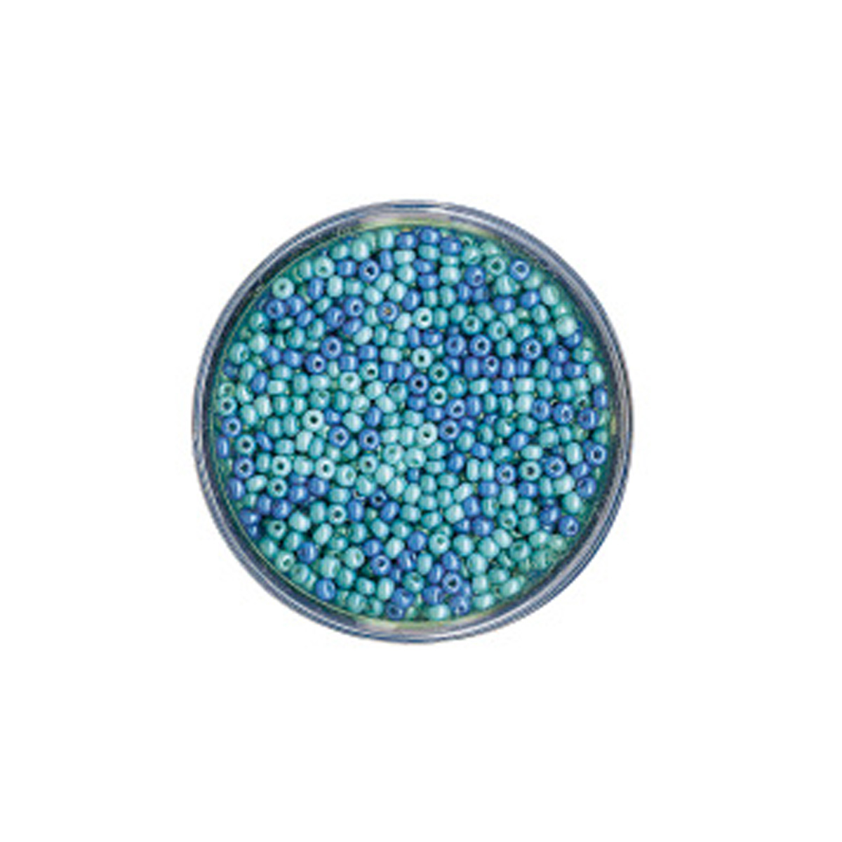 Perles de rocaille nacrées - 2,6 mm - teintes bleues
