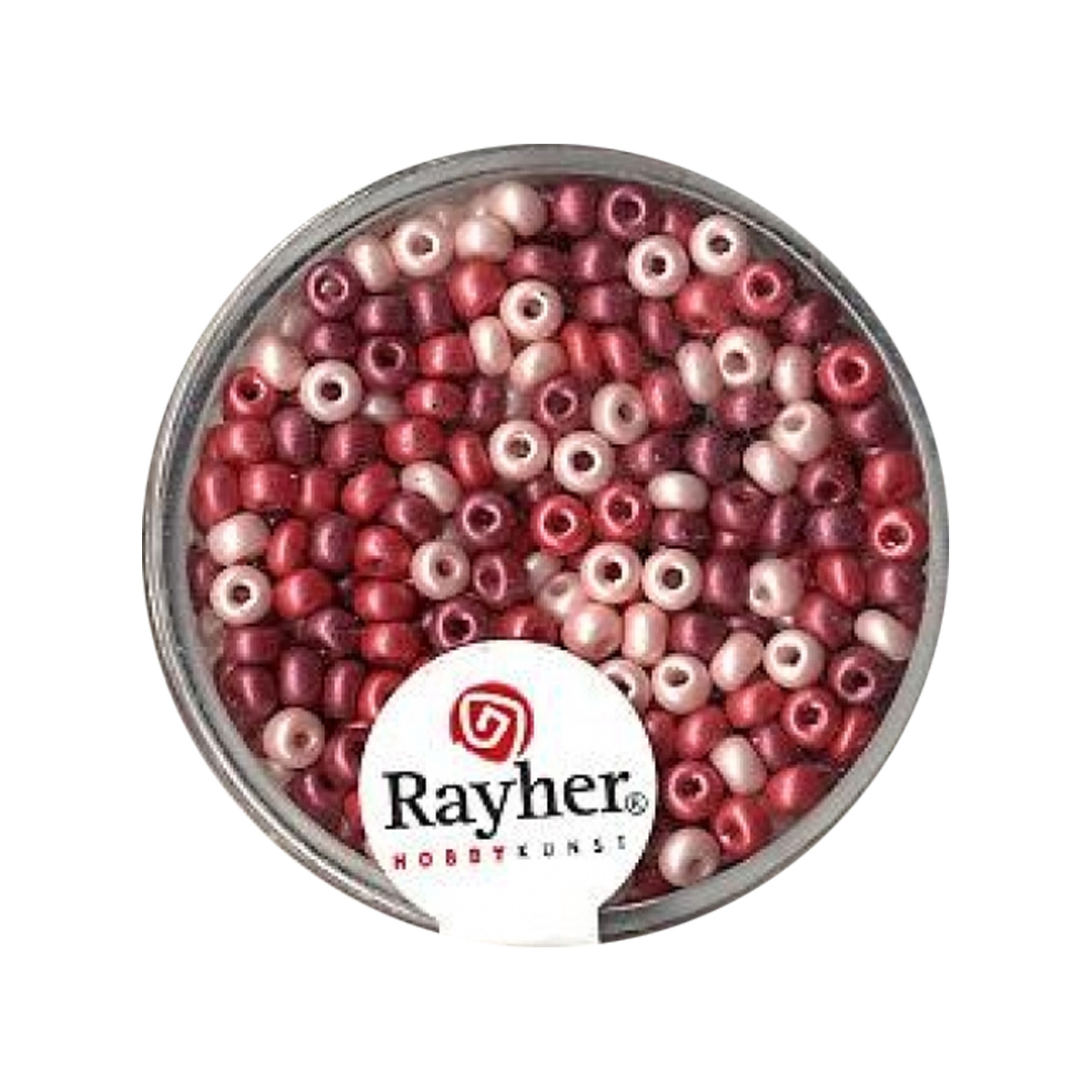 Perles de rocaille nacrées - 2,6 mm - teintes roses