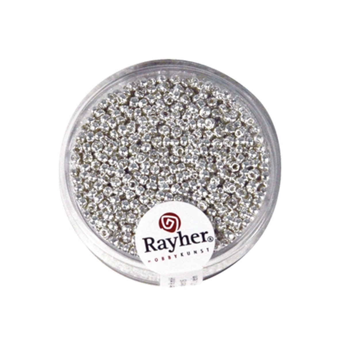 Perles de rocaille nacrées - 2 mm - argenté