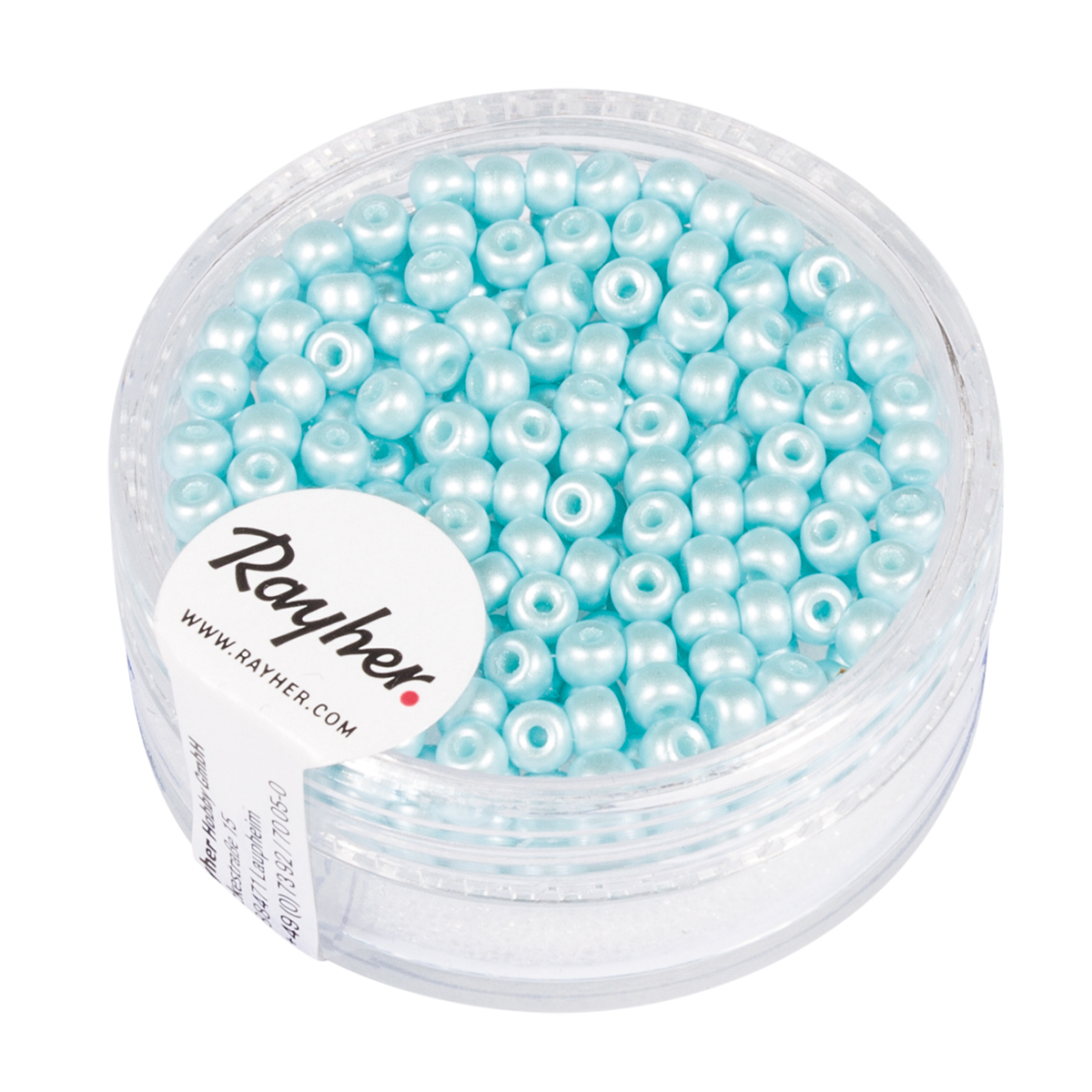 Perles de rocailles bleu tendre 3 mm