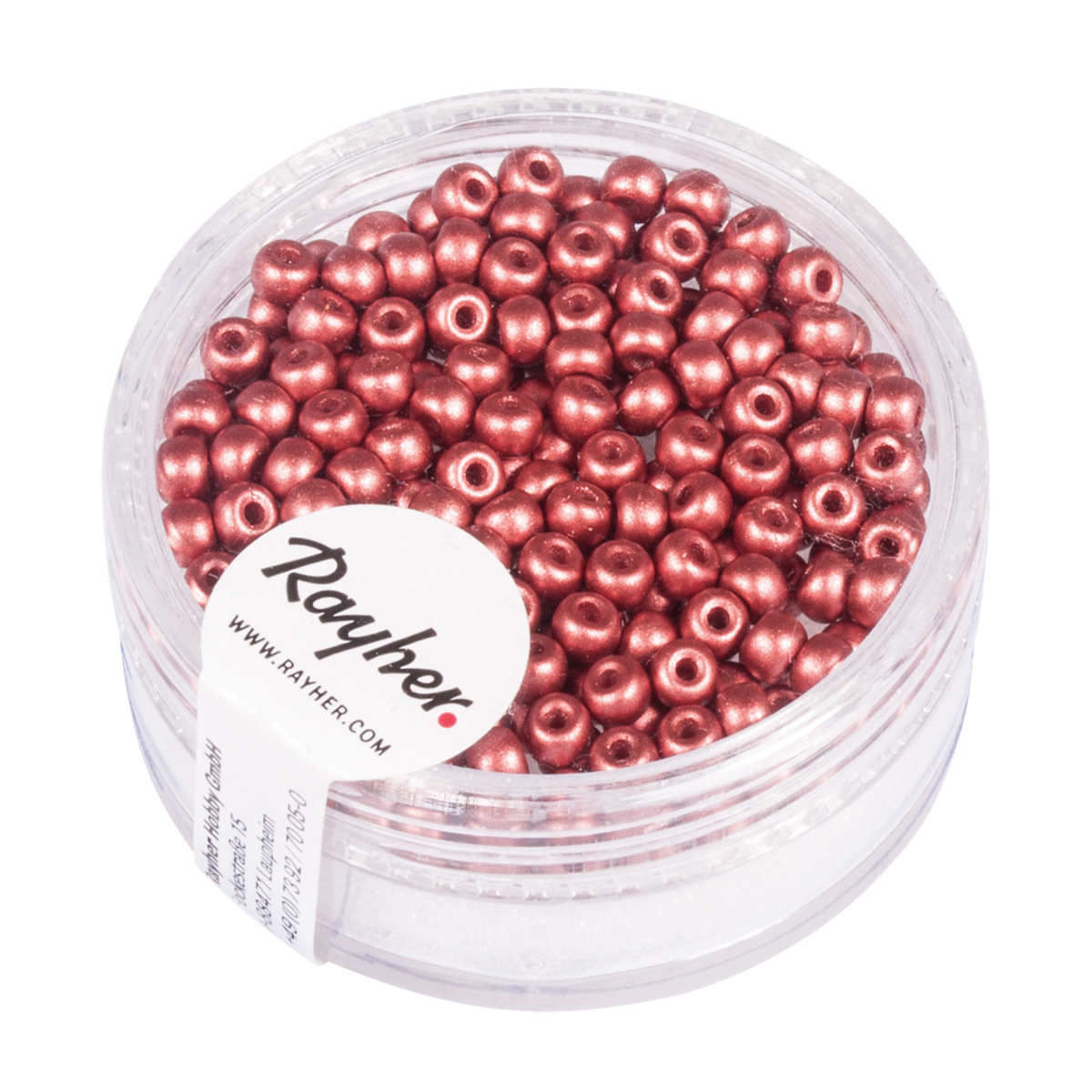 Perles de rocailles rose 3 mm