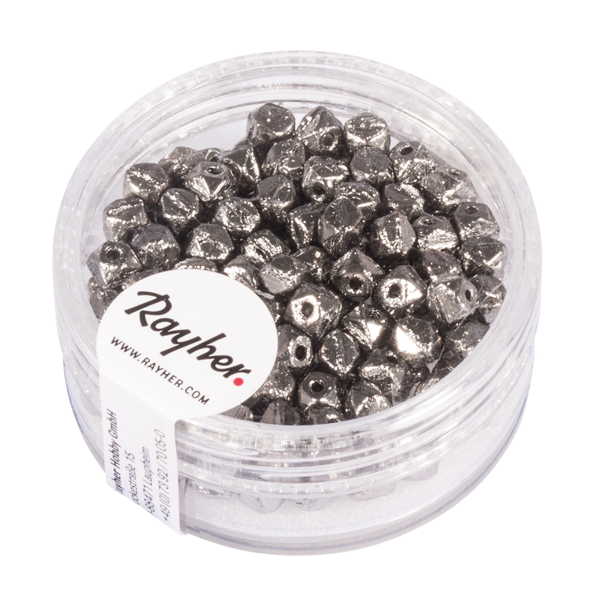 Perles de rocailles anthracite 4 mm