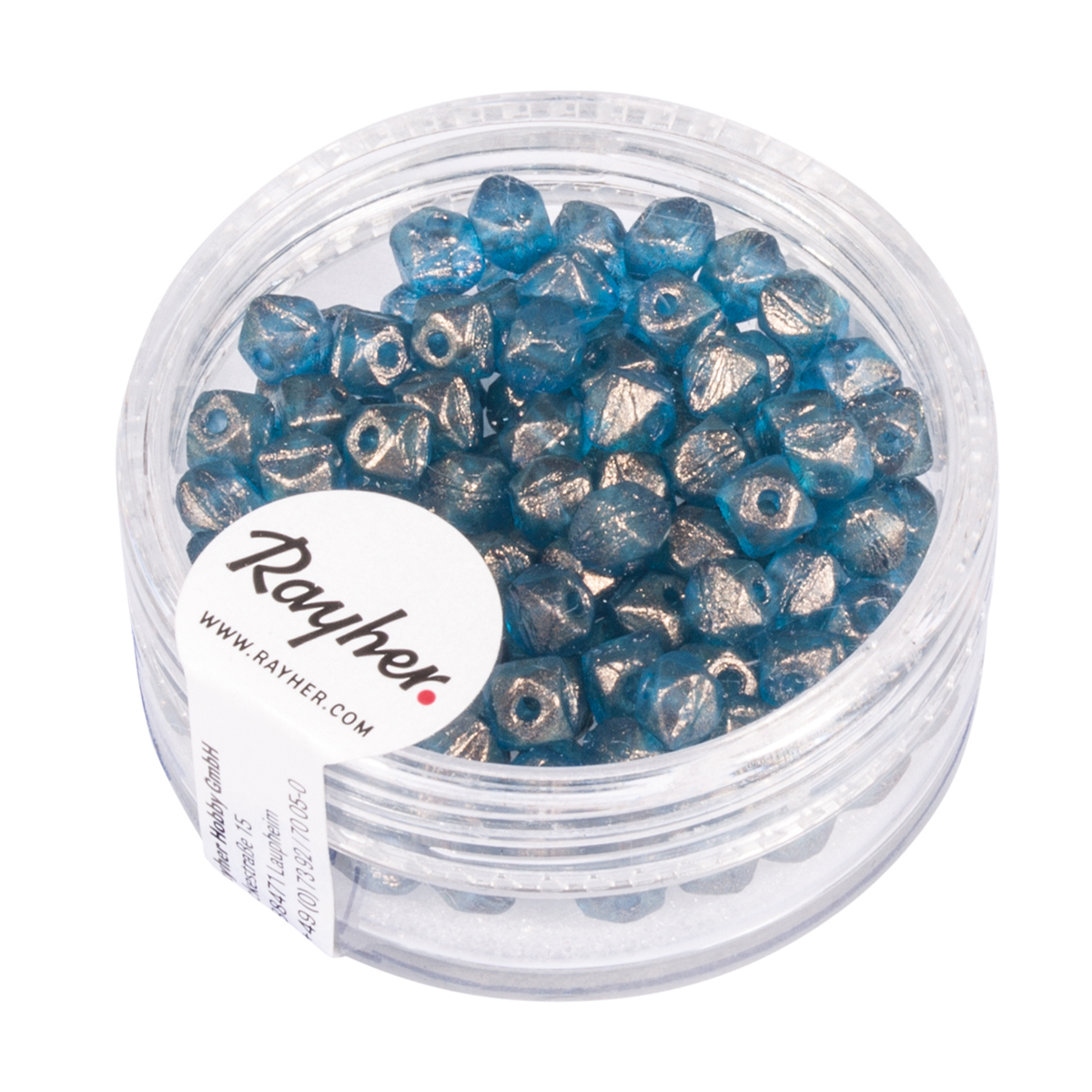 Perles de rocailles bleu pétrole 4 mm