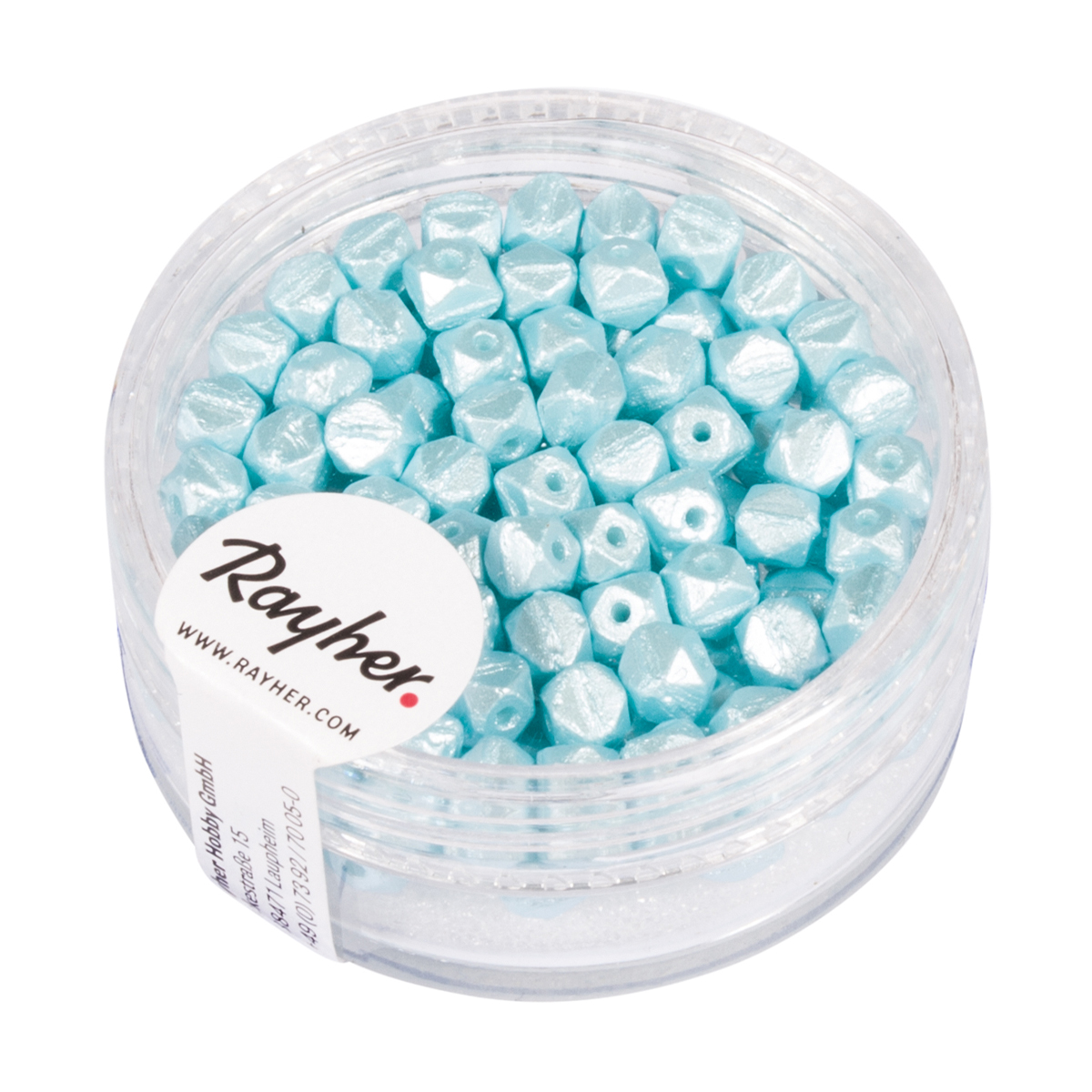 Perles de rocailles bleu tendre 4 mm