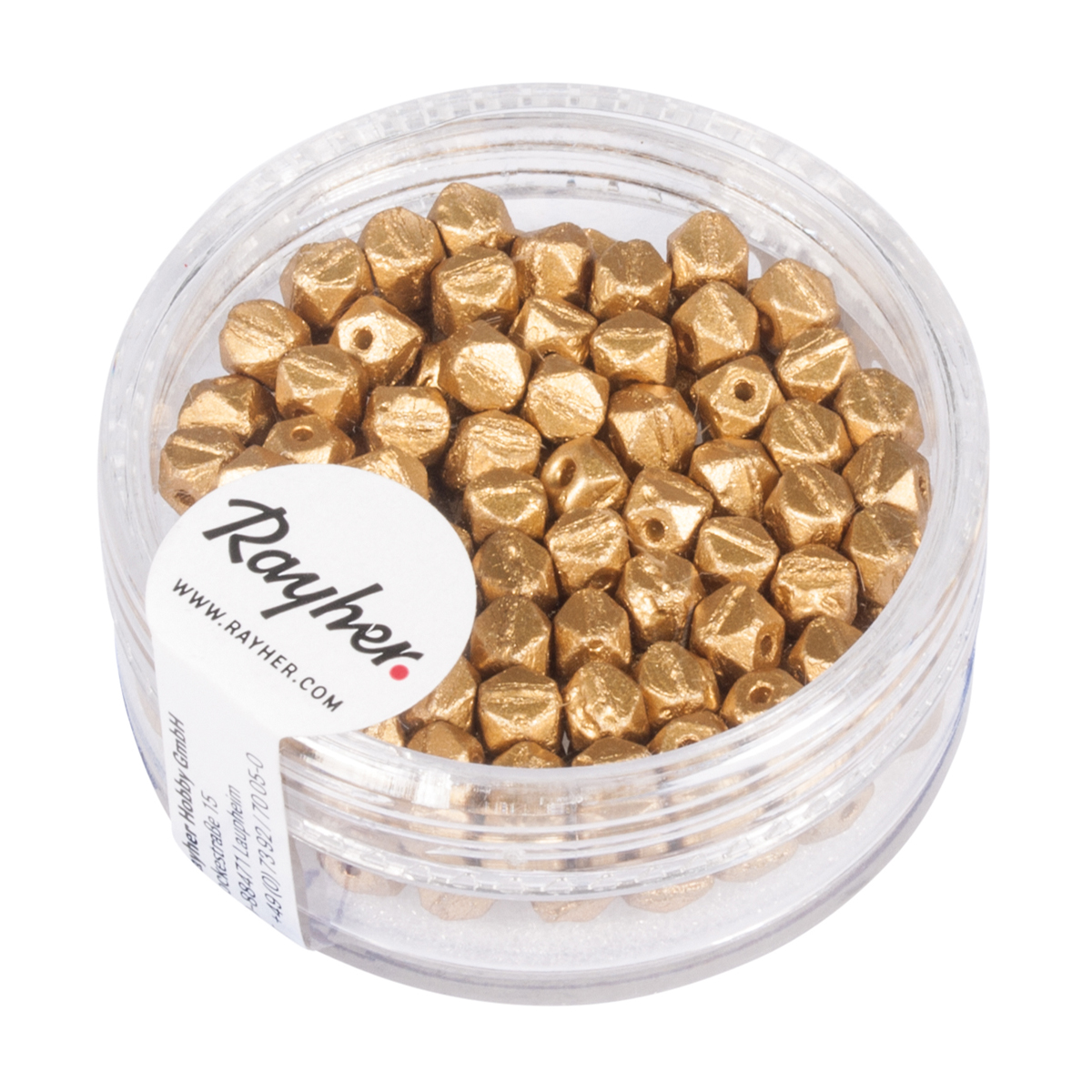 Perles de rocailles or 4 mm