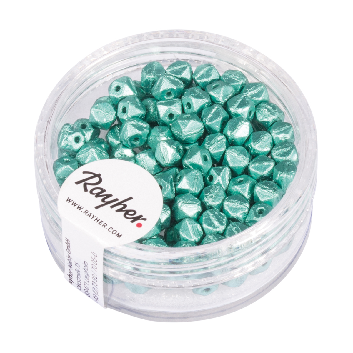 Perles de rocailles vert lagon 4 mm