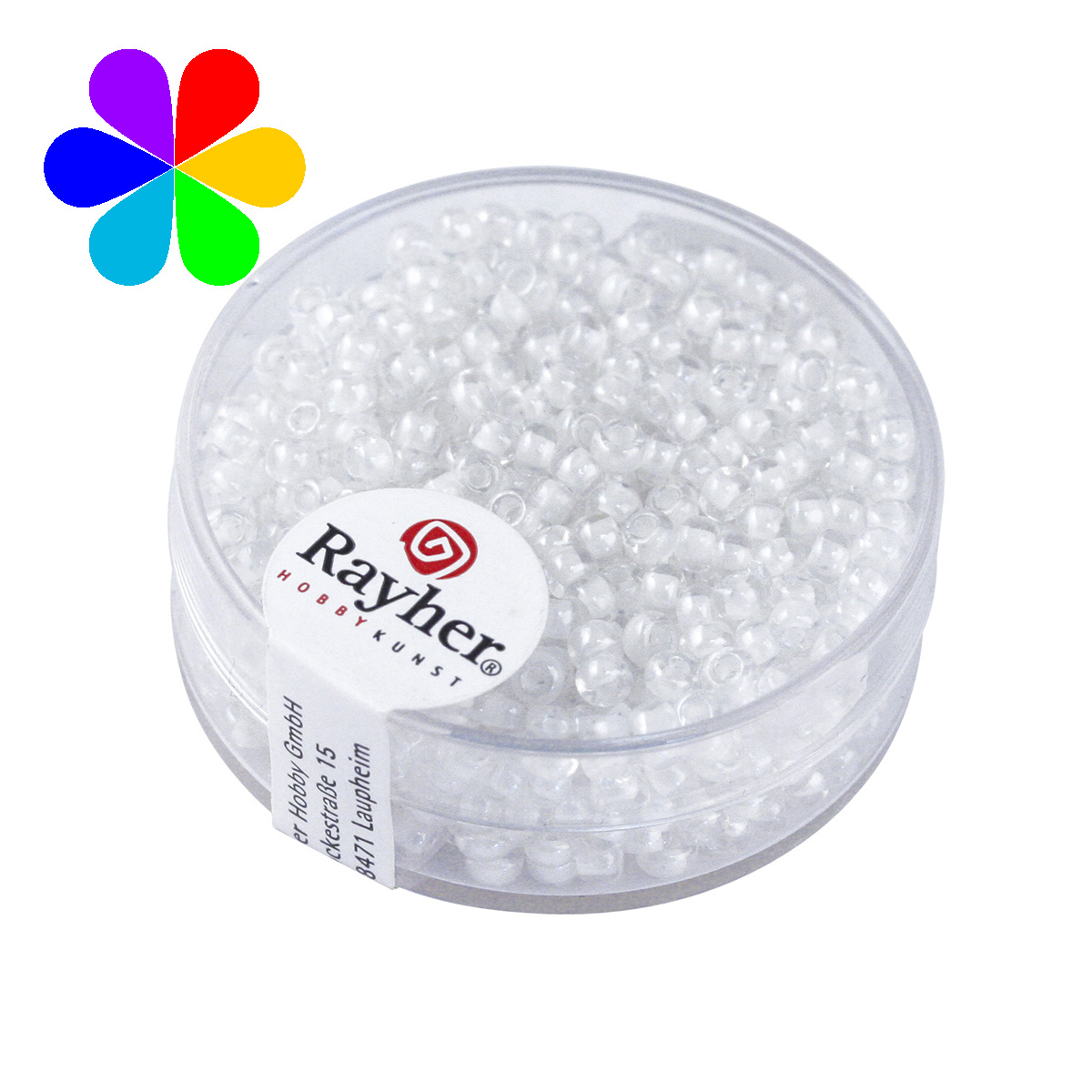 Perles rocailles Arktis lustrées - blanc