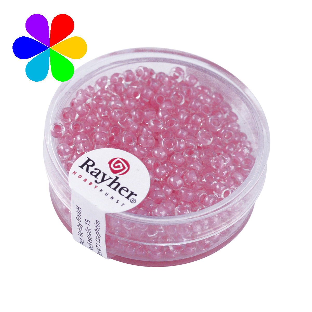 Perles rocailles Arktis lustrées - 2.6 mm rose tendre