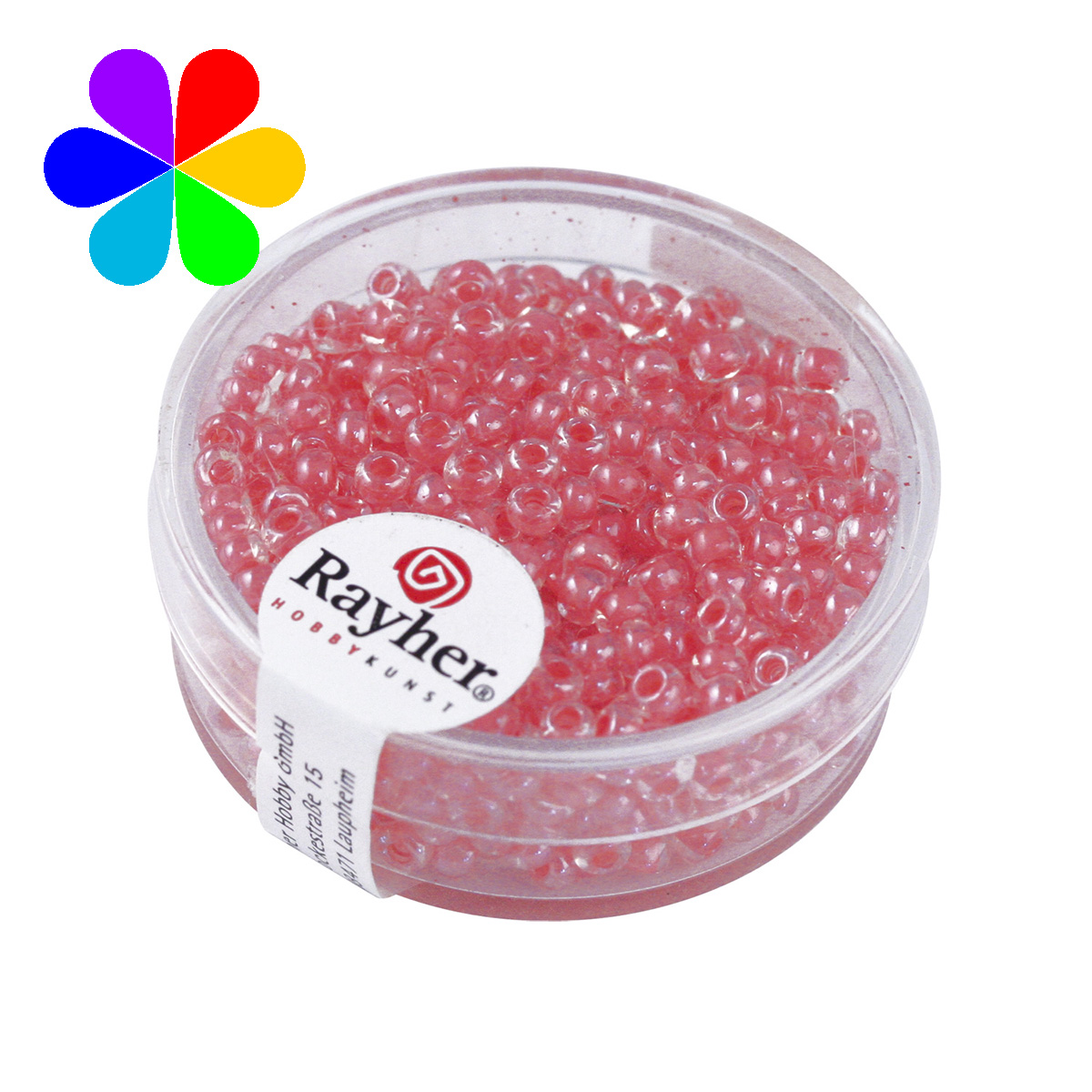 Perles rocailles Arktis lustrées - 2.6 mm rouge clair