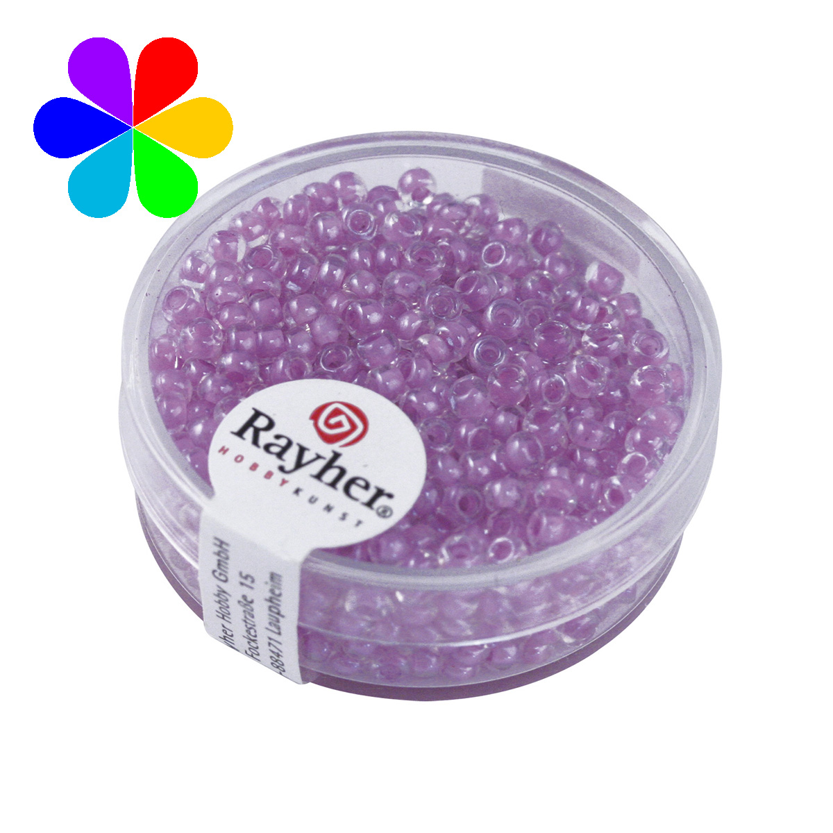 Perles rocailles Arktis lustrées - 2.6 mm lilas tendre