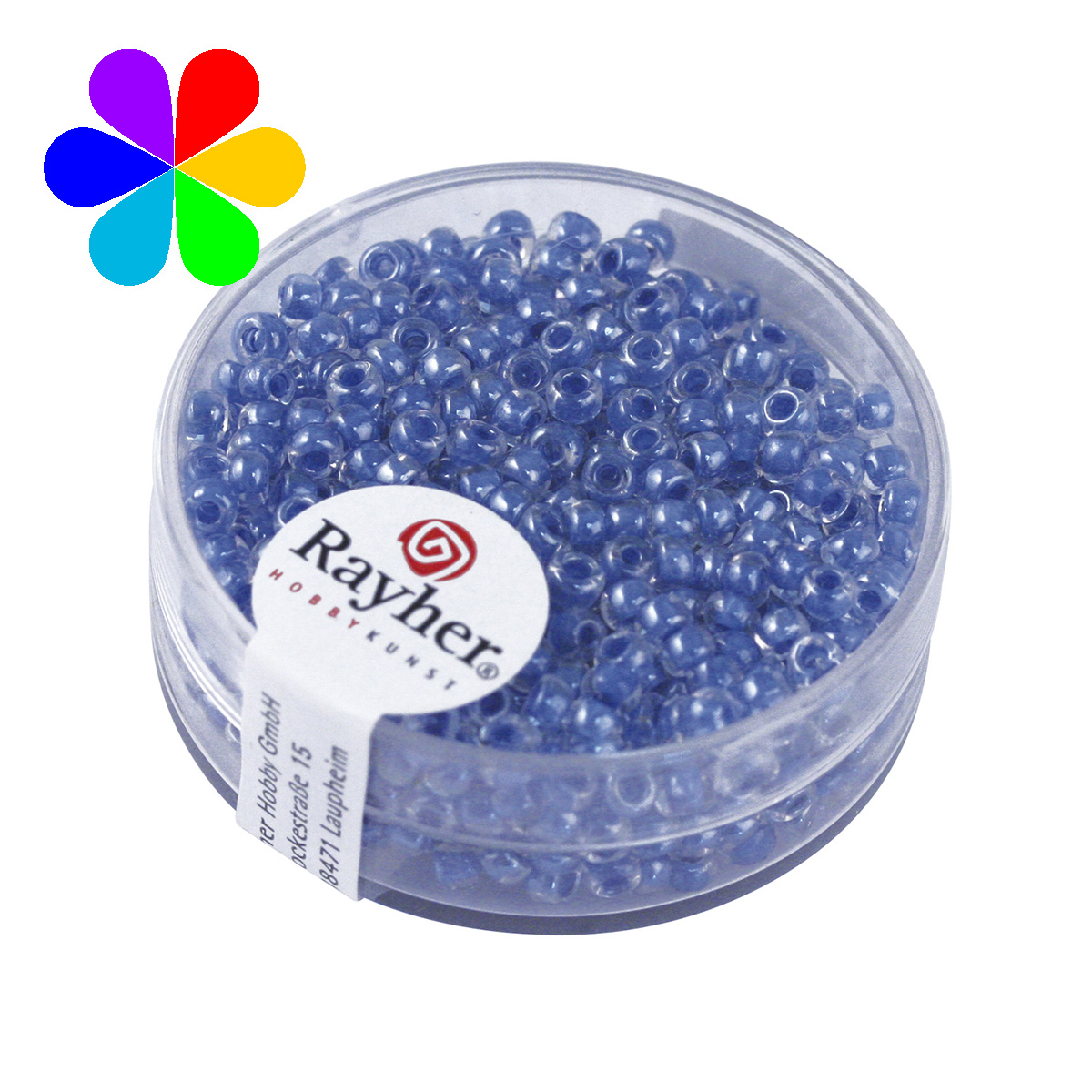 Perles rocailles Arktis lustrées - 2.6 mm bleu royal