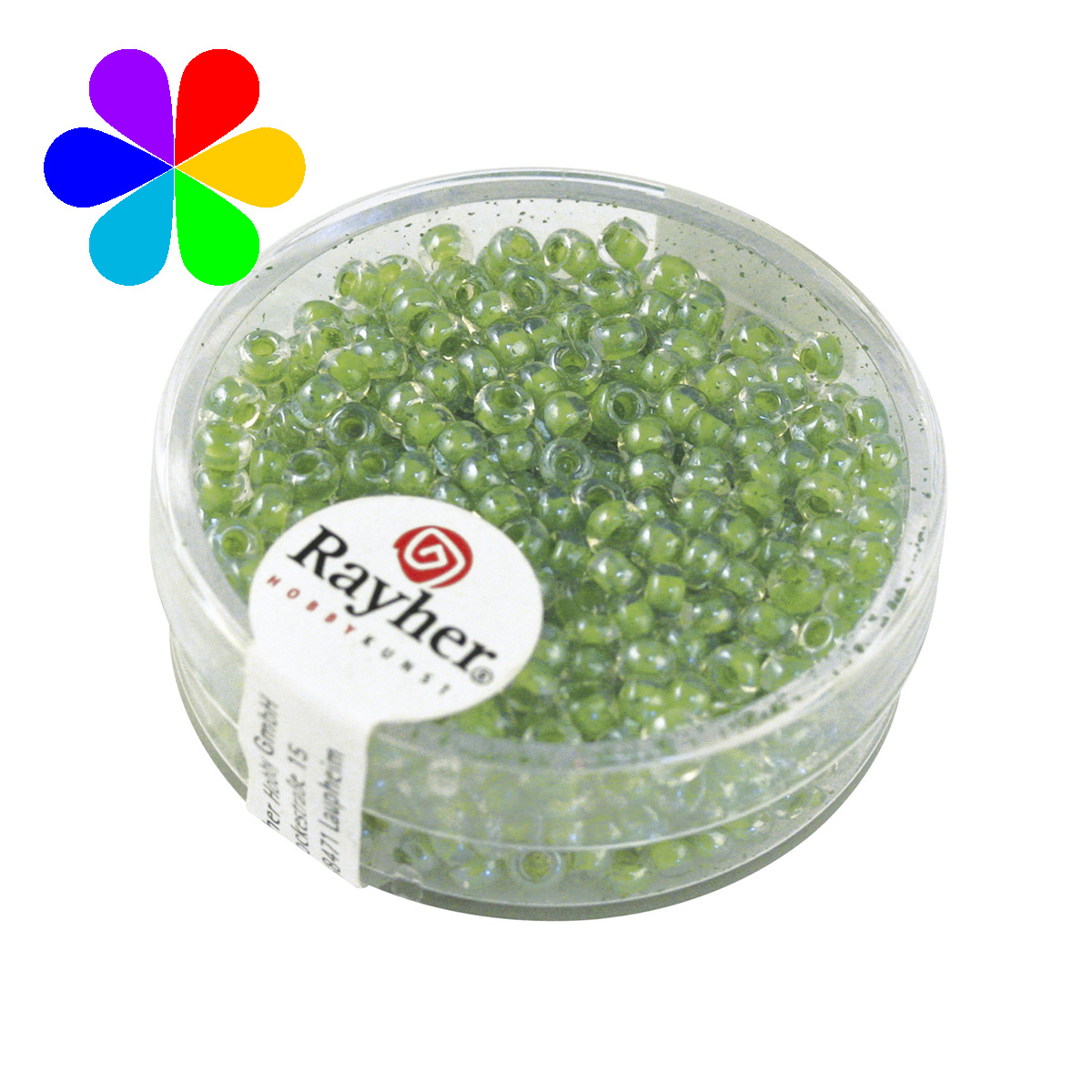 Perles rocailles Arktis lustrées - 2.6 mm bleu jade