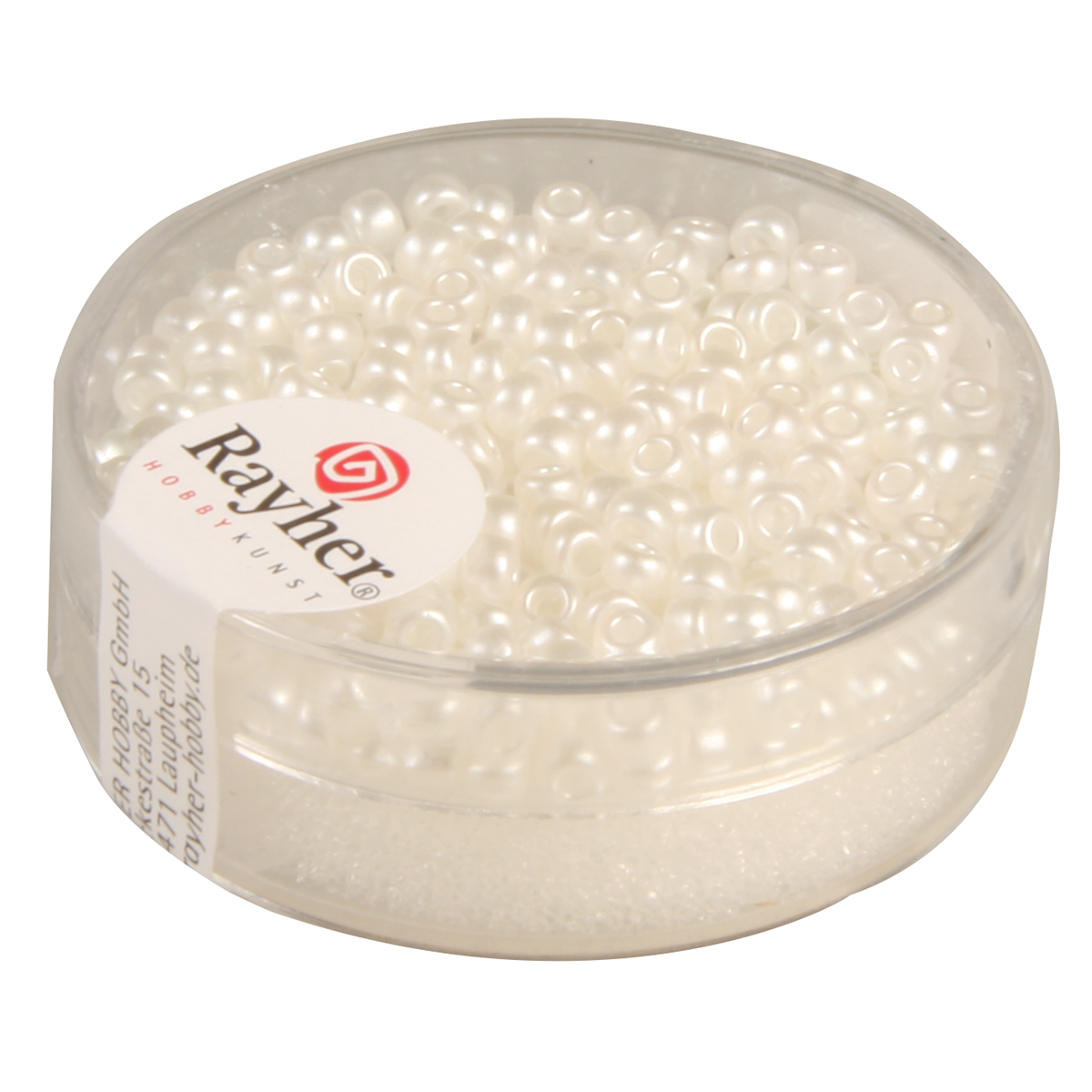 Perles de rocaille cirées - blanc