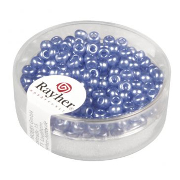 Perles de rocaille cirées - bleu