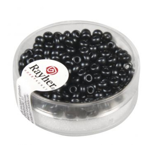 Perles de rocaille cirées - gris