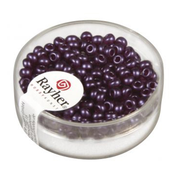 Perles de rocaille cirées - violet