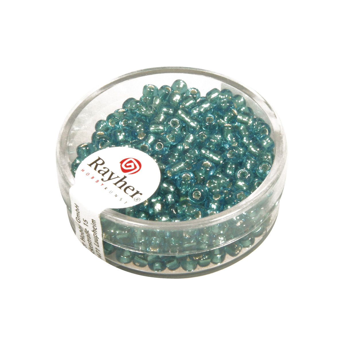 Perles de rocaille - garniture argent - 2.6 mm - bleu