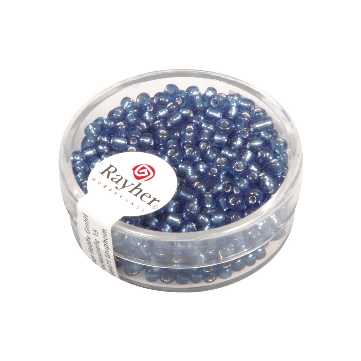 Perles de rocaille - garniture argent - 2.6 mm - bleu clair