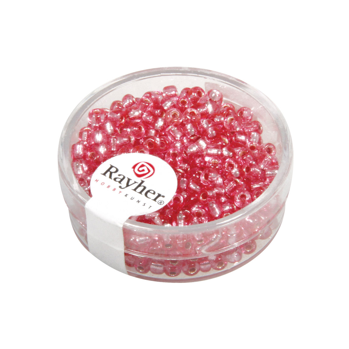 Perles de rocaille - garniture argent - 2.6 mm - rose