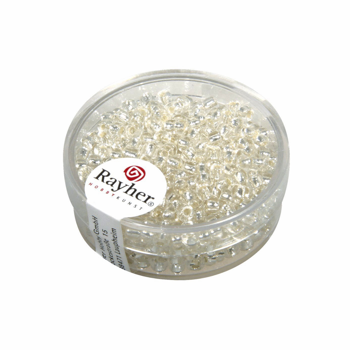 Perles de rocaille - garniture argent - 2.6 mm - 16g