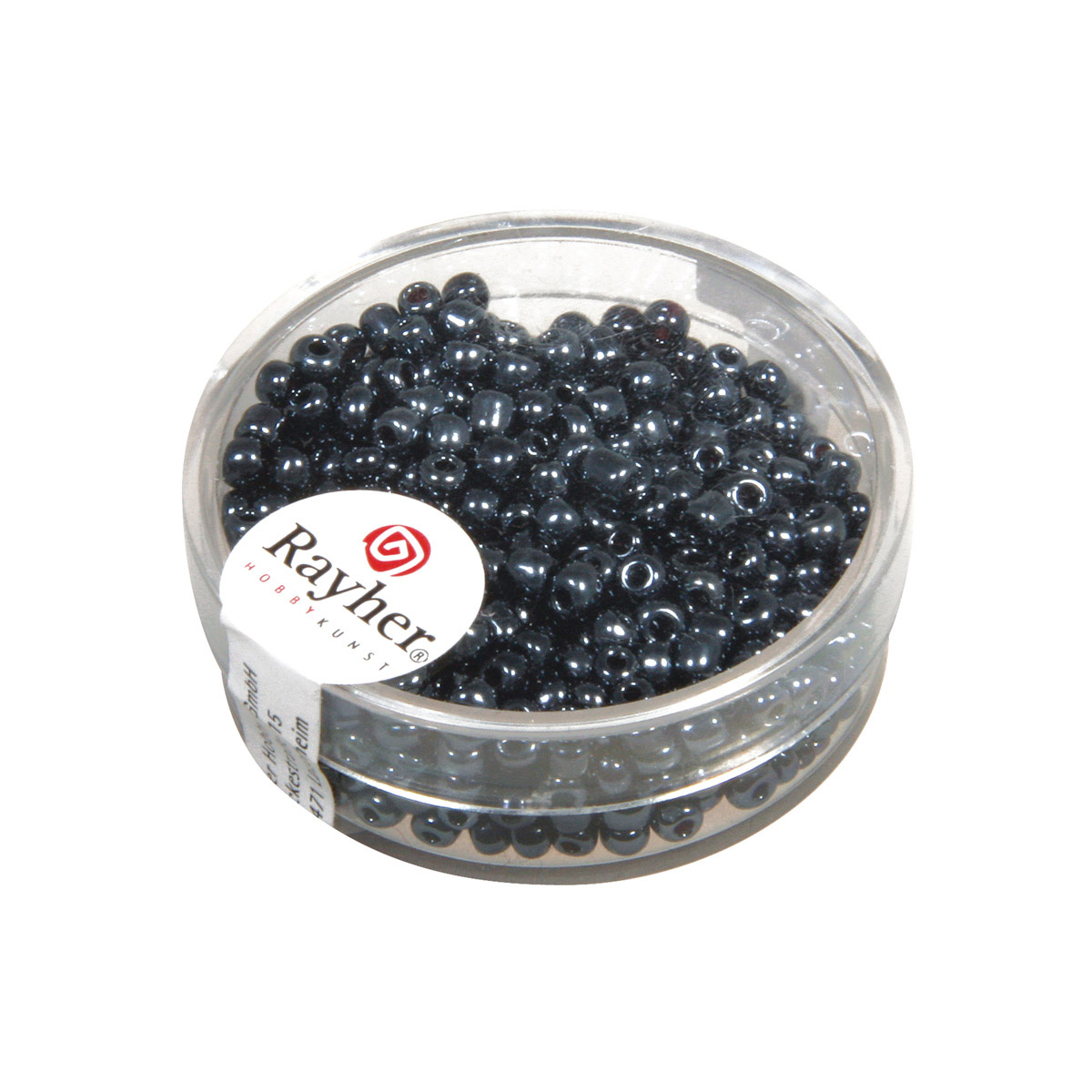 Perles de rocaille - garniture argent - 2.6 mm - 16 g - hématite