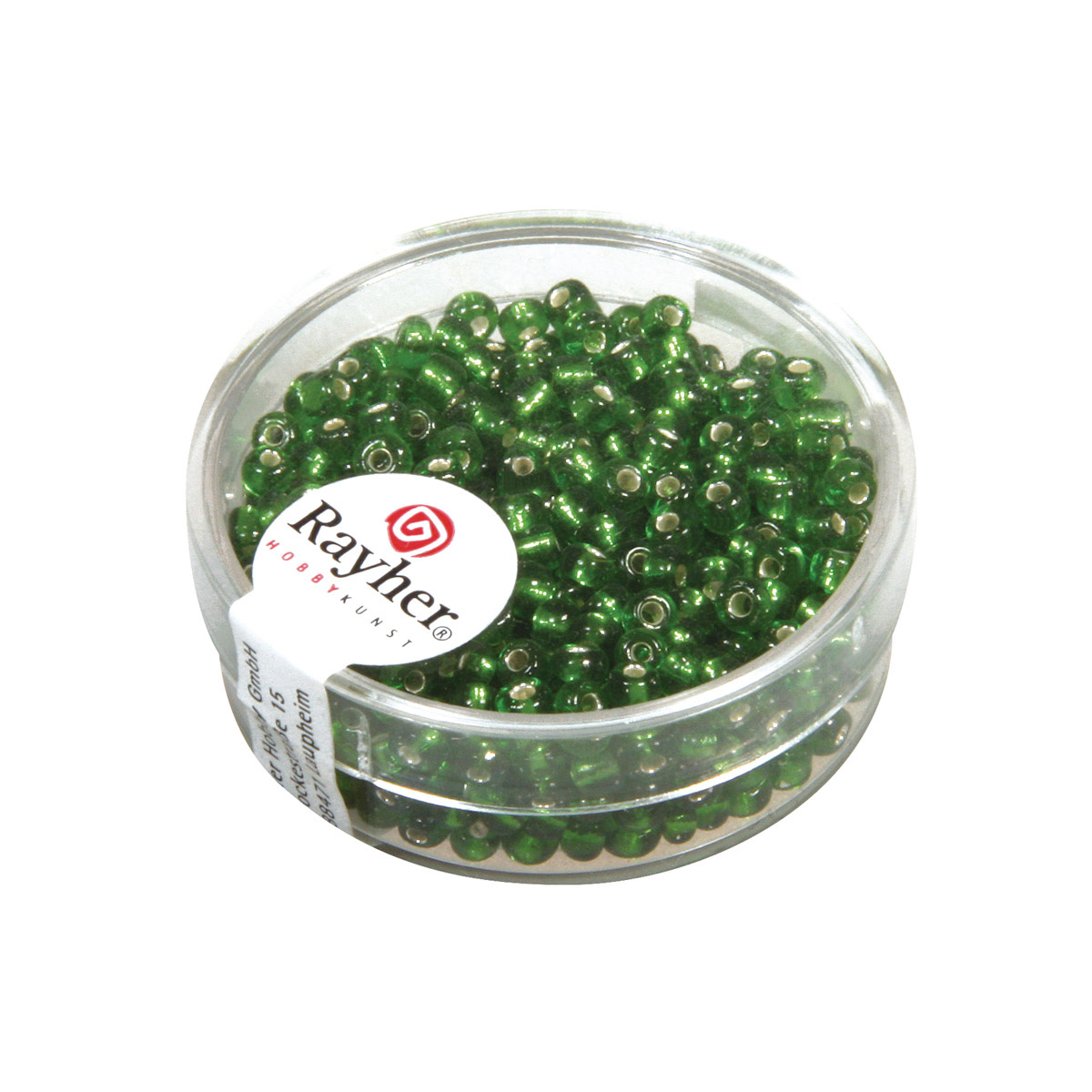 Perles de rocaille - garniture argent - 2.6 mm - vert