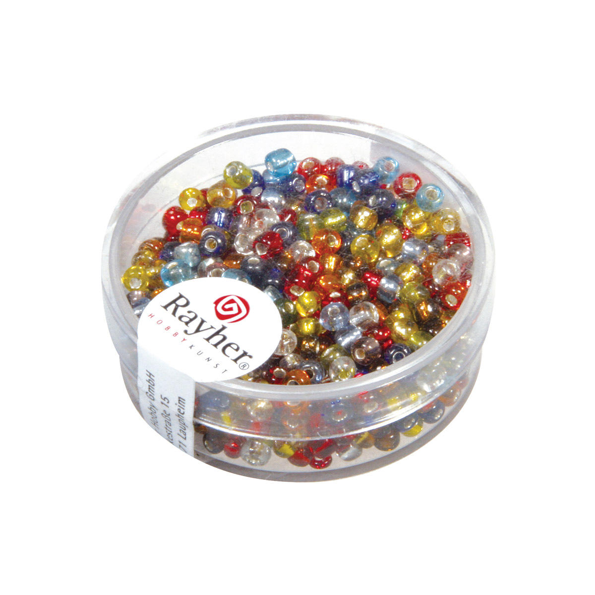 Perles de rocaille - garniture argent - 2.6 mm - multicolore