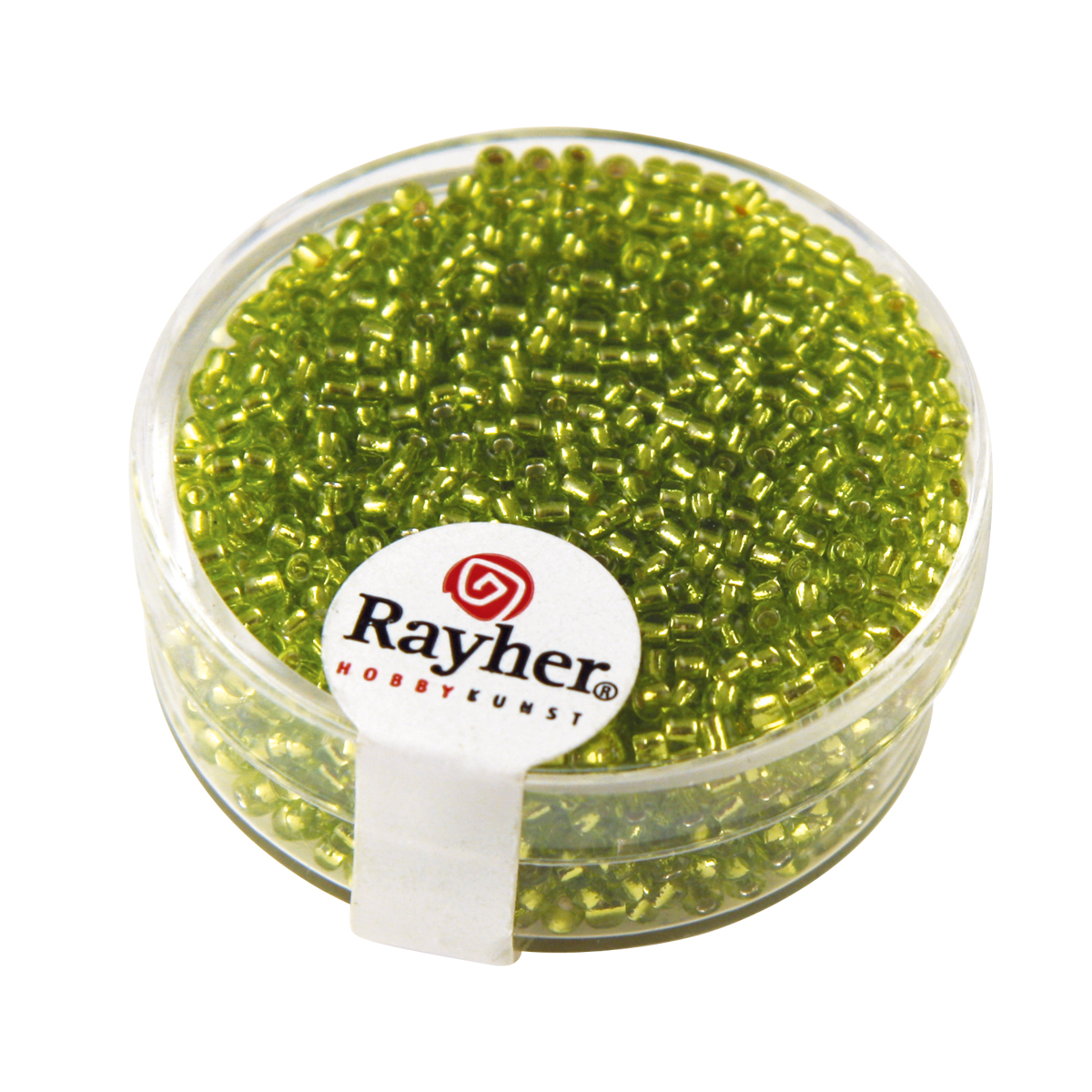 Perles de rocaille - garniture argent - 2 mm - vert clair