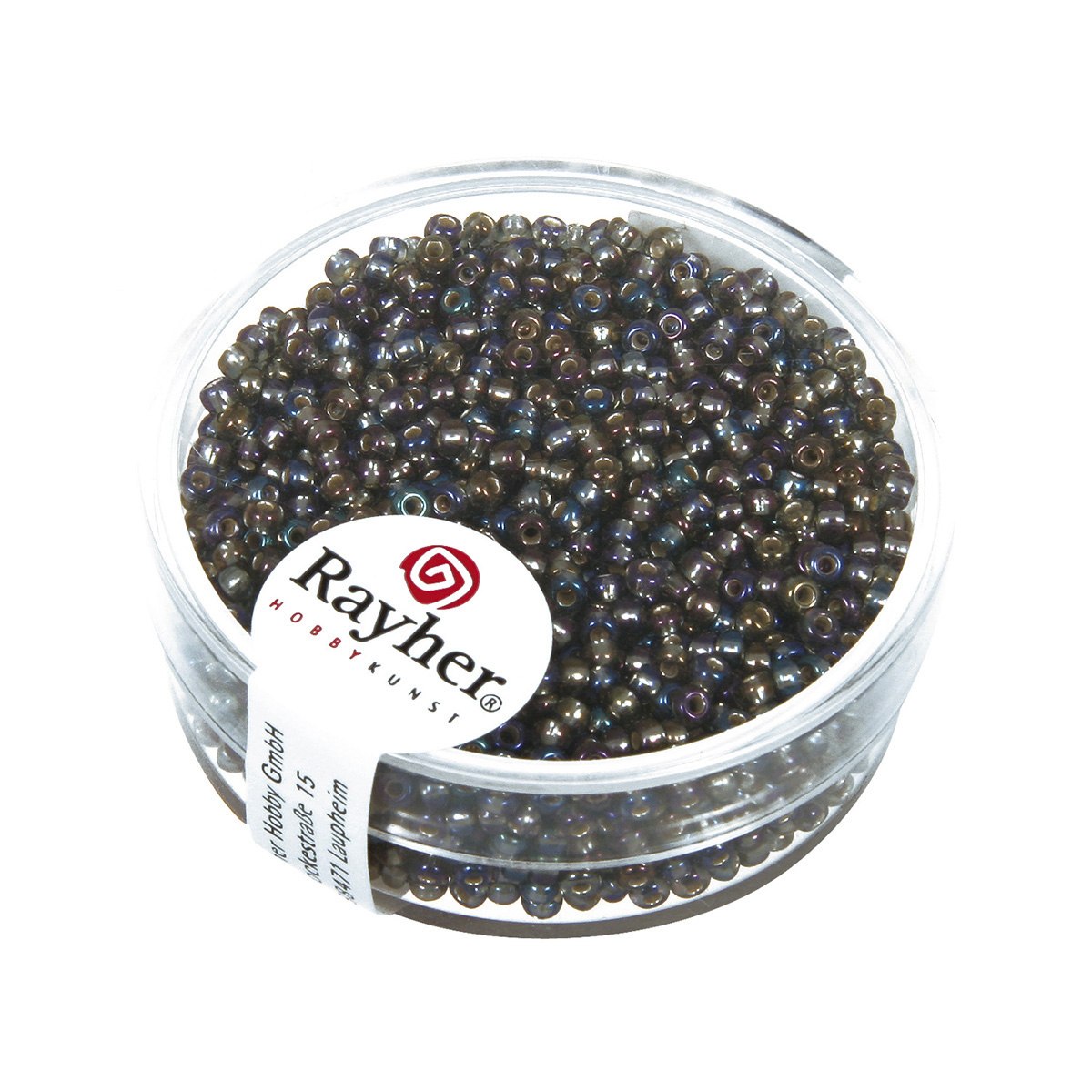 Perles de rocaille granit - 2 mm - gris acier