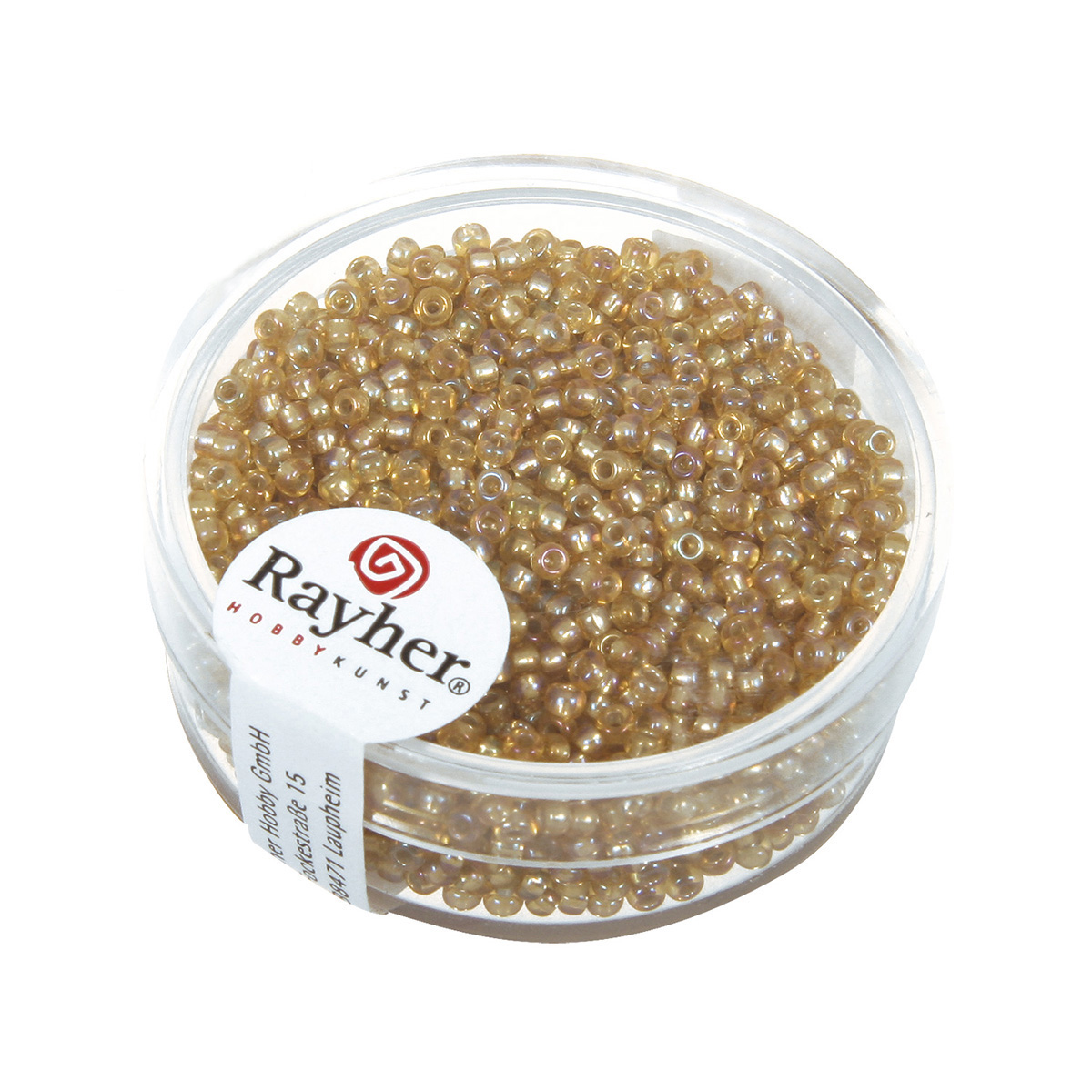 Perles de rocaille granit - 2 mm - jaune miel