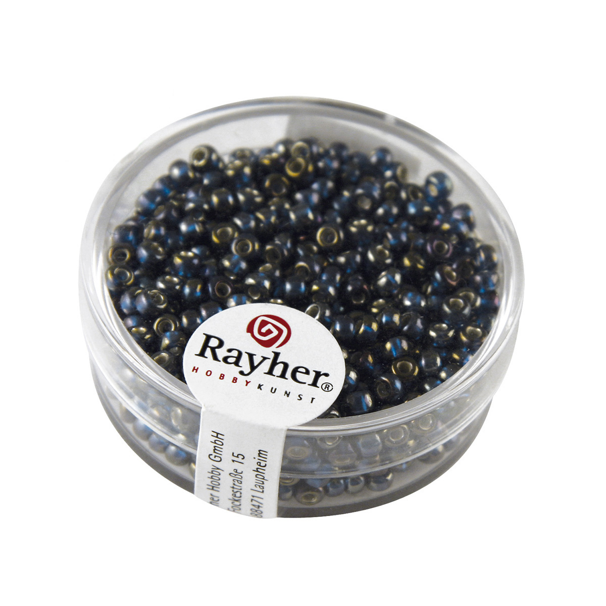 Perles de rocaille granit - 2.6 mm - pétrole 