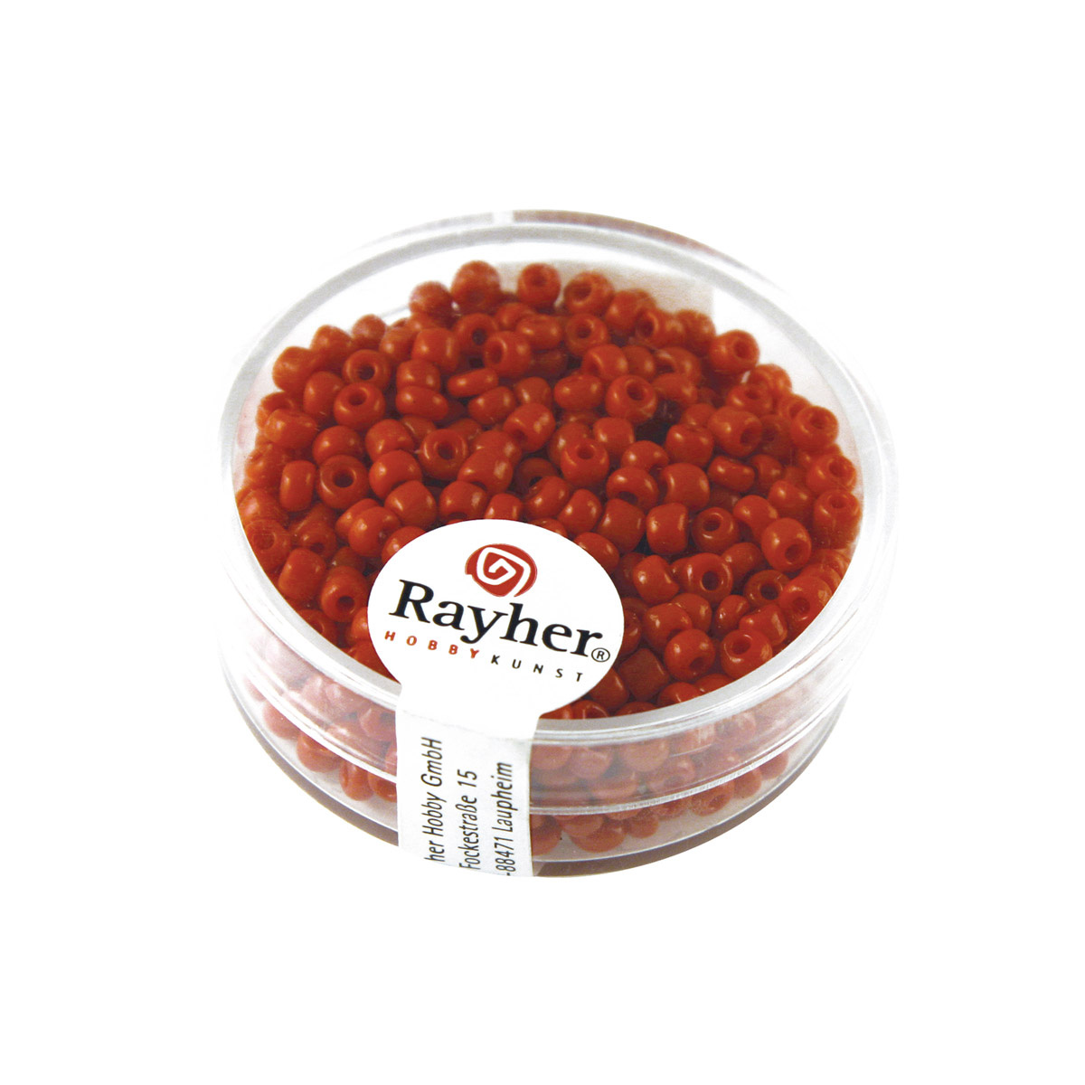 Perles de rocaille opaques - 2.6 mm - 17 g - rouge