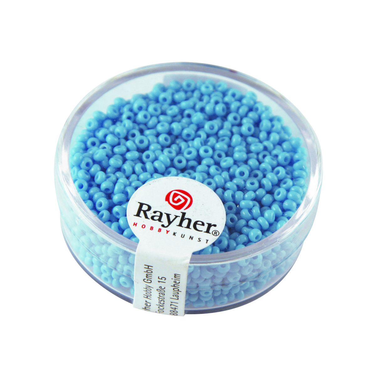 Perles de rocaille opaques - 2 mm - bleu clair
