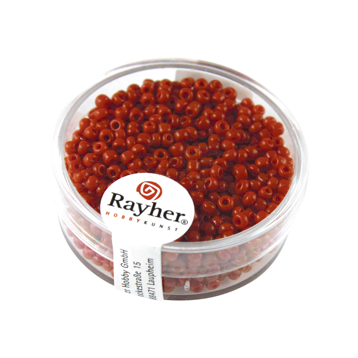 Perles de rocaille opaques - 2 mm - rouge