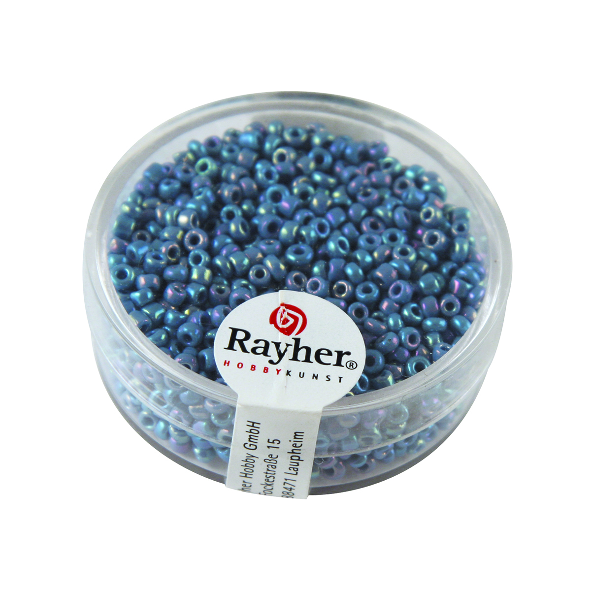 Perles de rocaille opaques lustrées - 2 mm - bleu clair