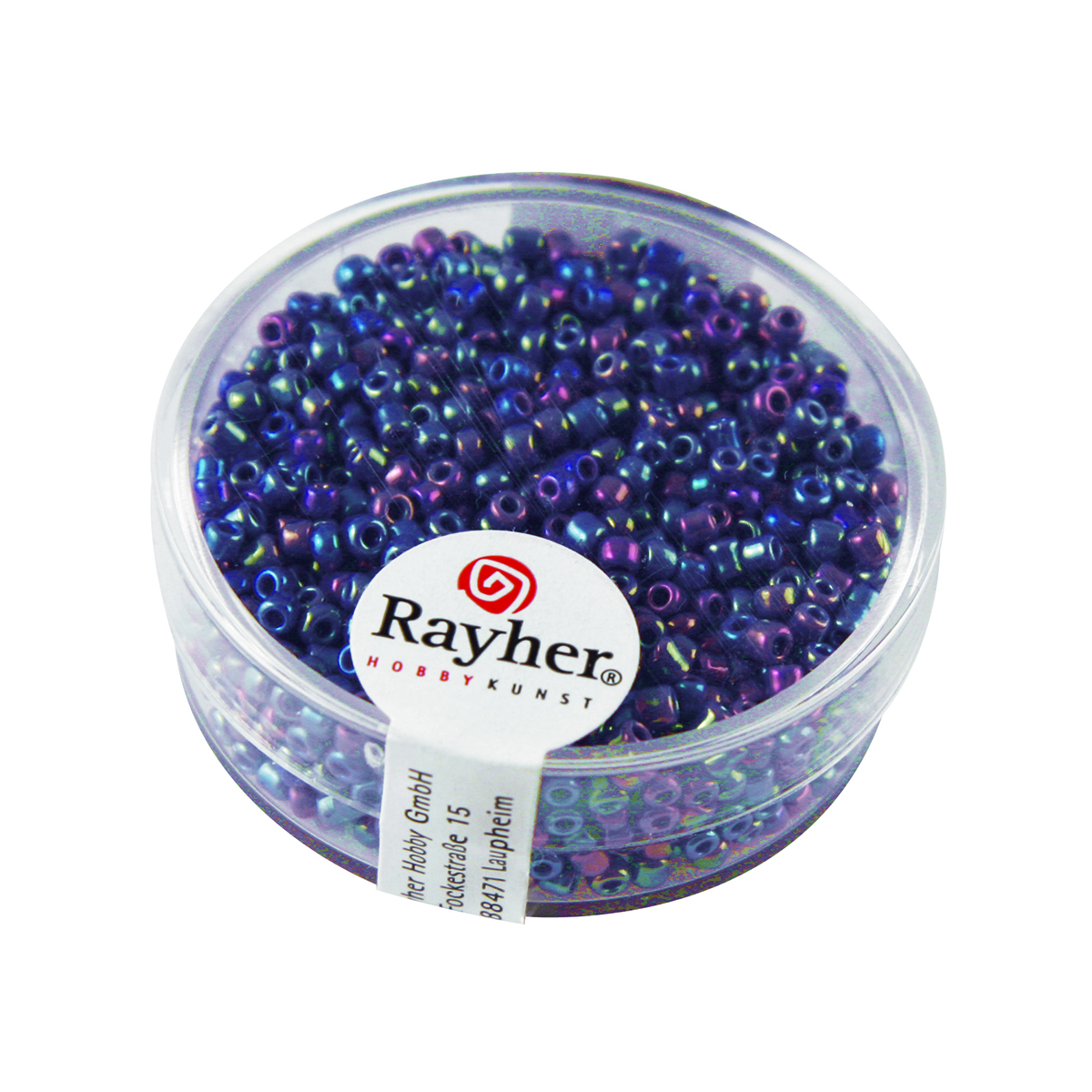 Perles de rocaille opaques lustrées - 2 mm - bleu foncé