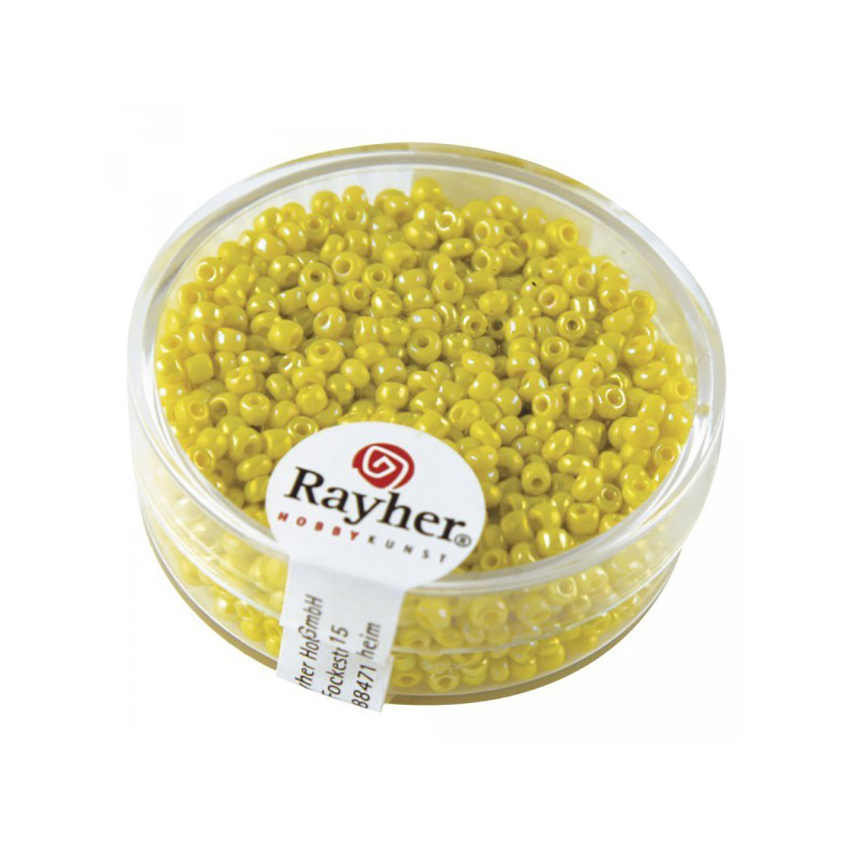 Perles de rocaille opaques lustrées - 2mm - jaune