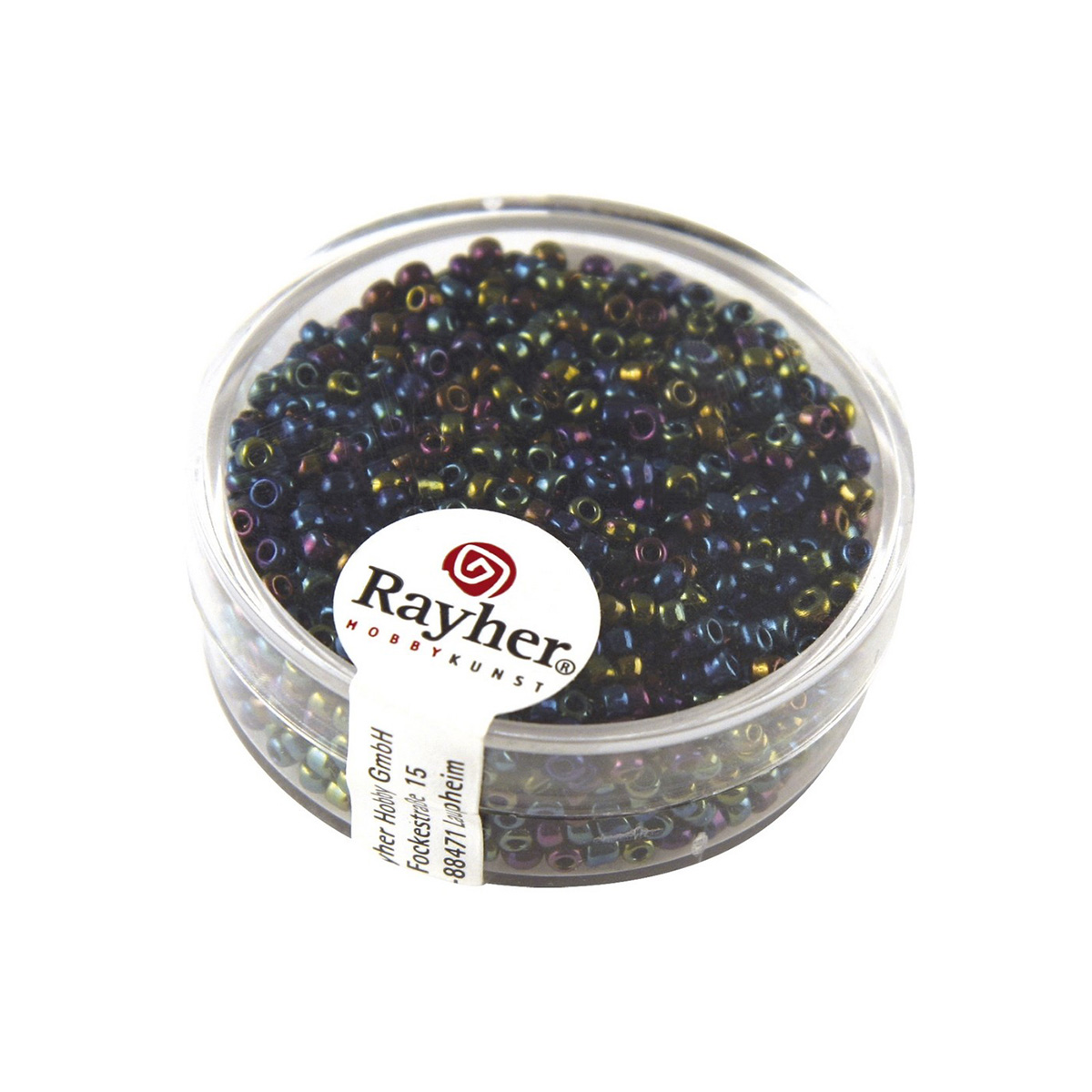 Perles de rocaille opaques lustrées - 2 mm - noir